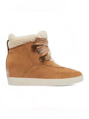 Sorel Women's Out N About Cozy Wedge Boot - Tawny Buff/Sea Salt, 7